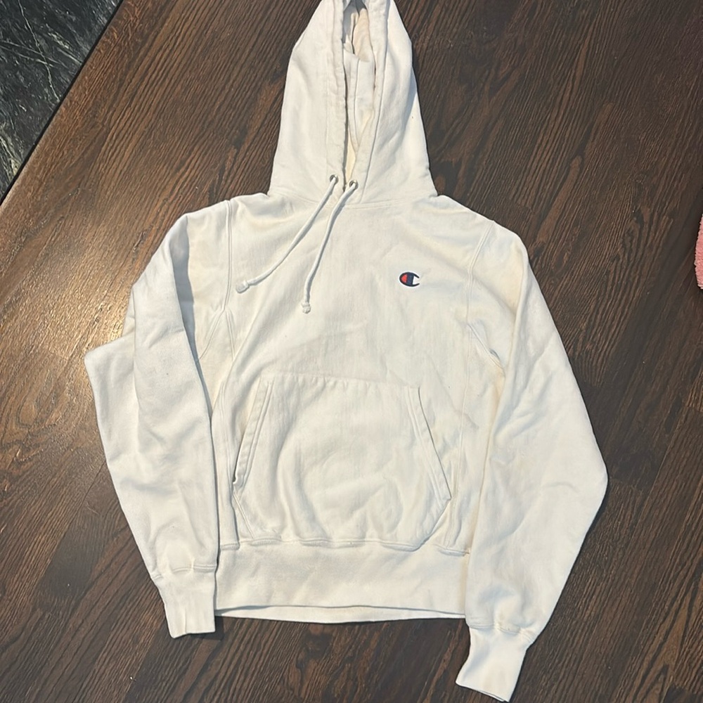 Champion White hoodie sweatshirt